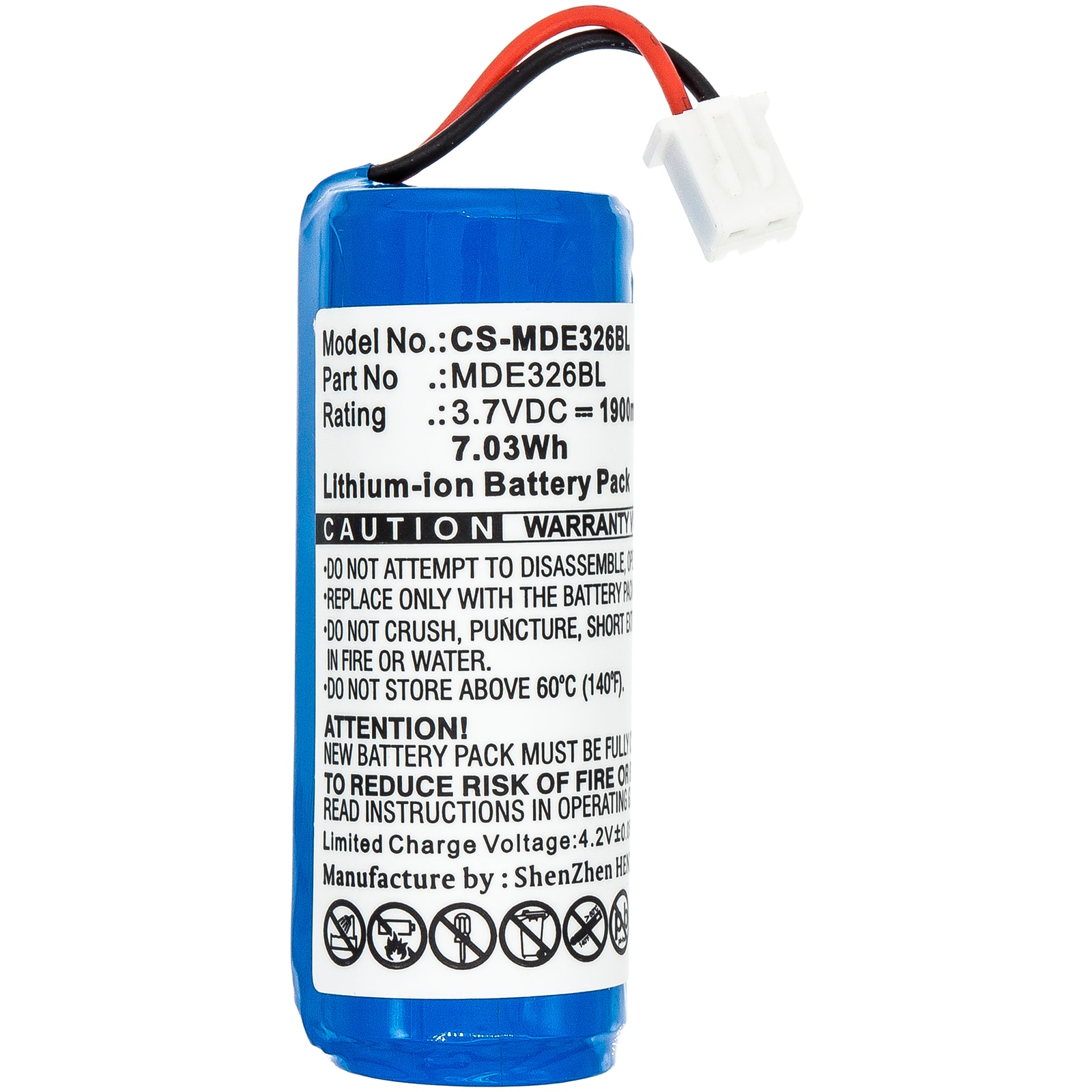 Batteri til strekkodeskanner for Mindeo CS3260, 3260, CS3290 osv.