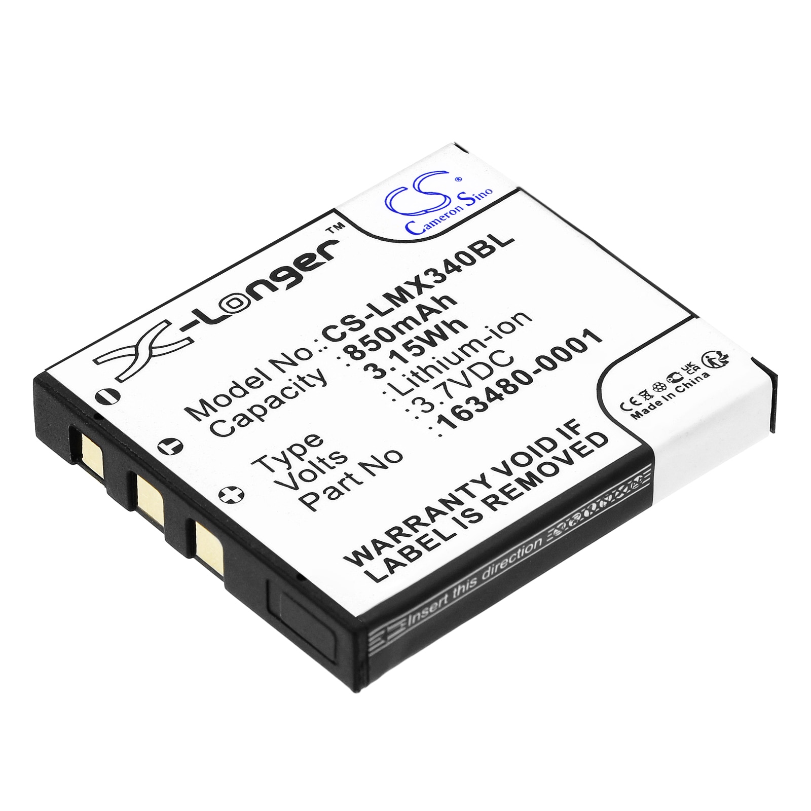 Batteri til strekkodeskanner for Honeywell Voyager 1602G, 8650, 8670