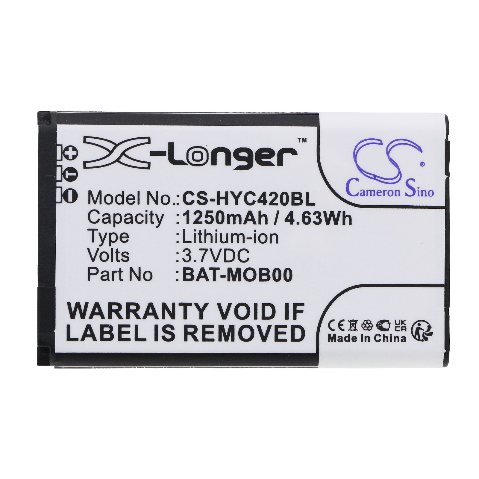 Batteri til strekkodeskanner for Honeywell Captuvo SL22, Captuvo SL42 osv.