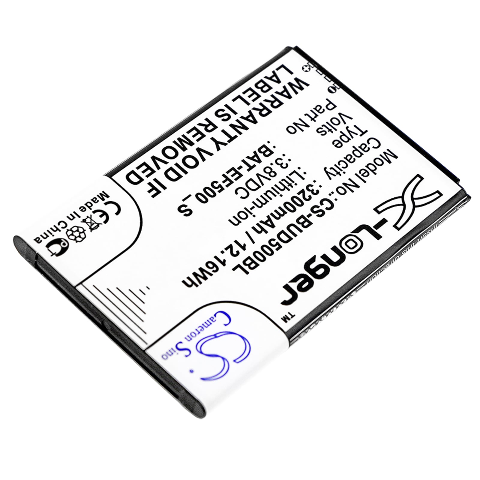 Batteri til strekkodeskanner for Bluebird EF500R, EF500, EF501 osv.