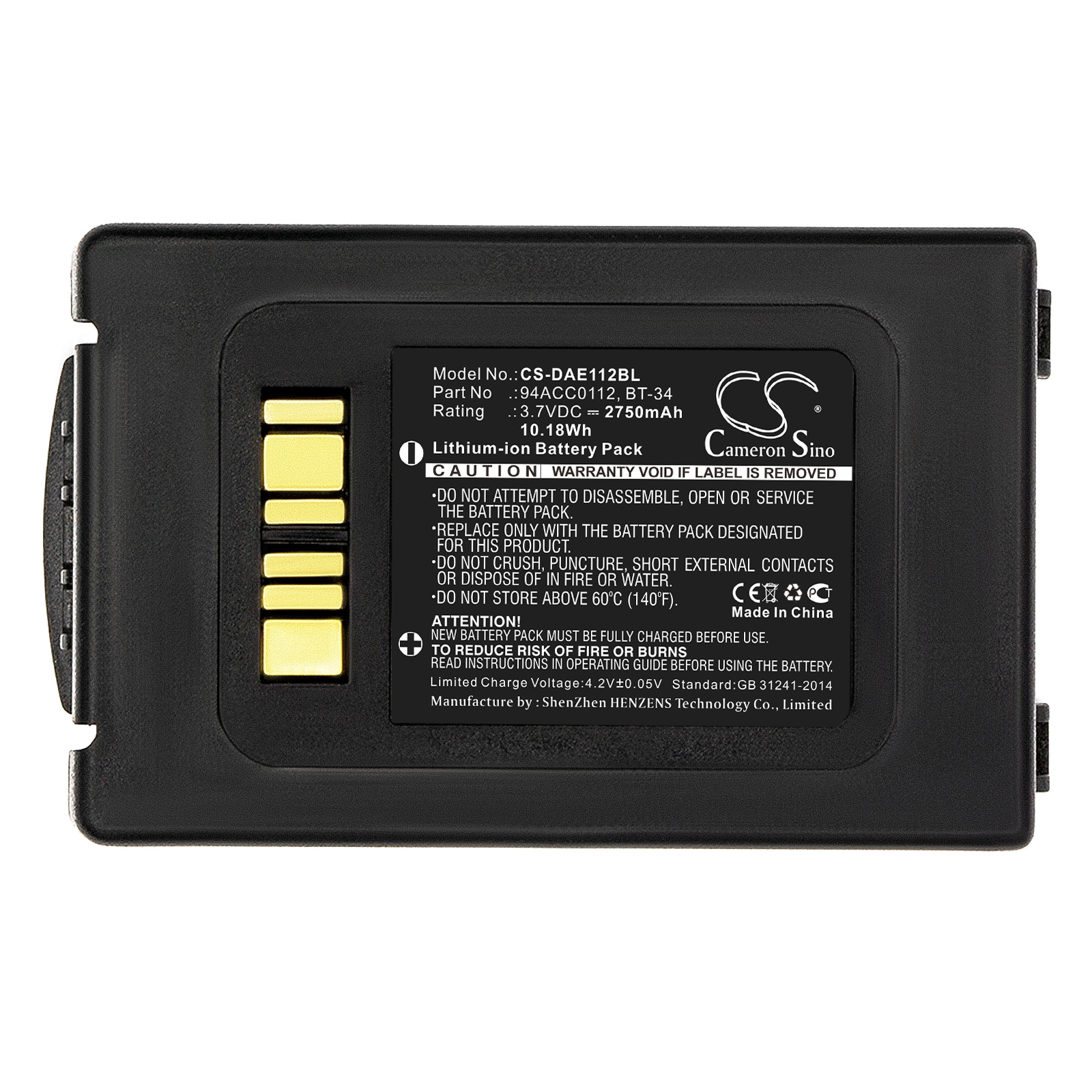 Batteri til strekkodeskanner for Datalogic ELF