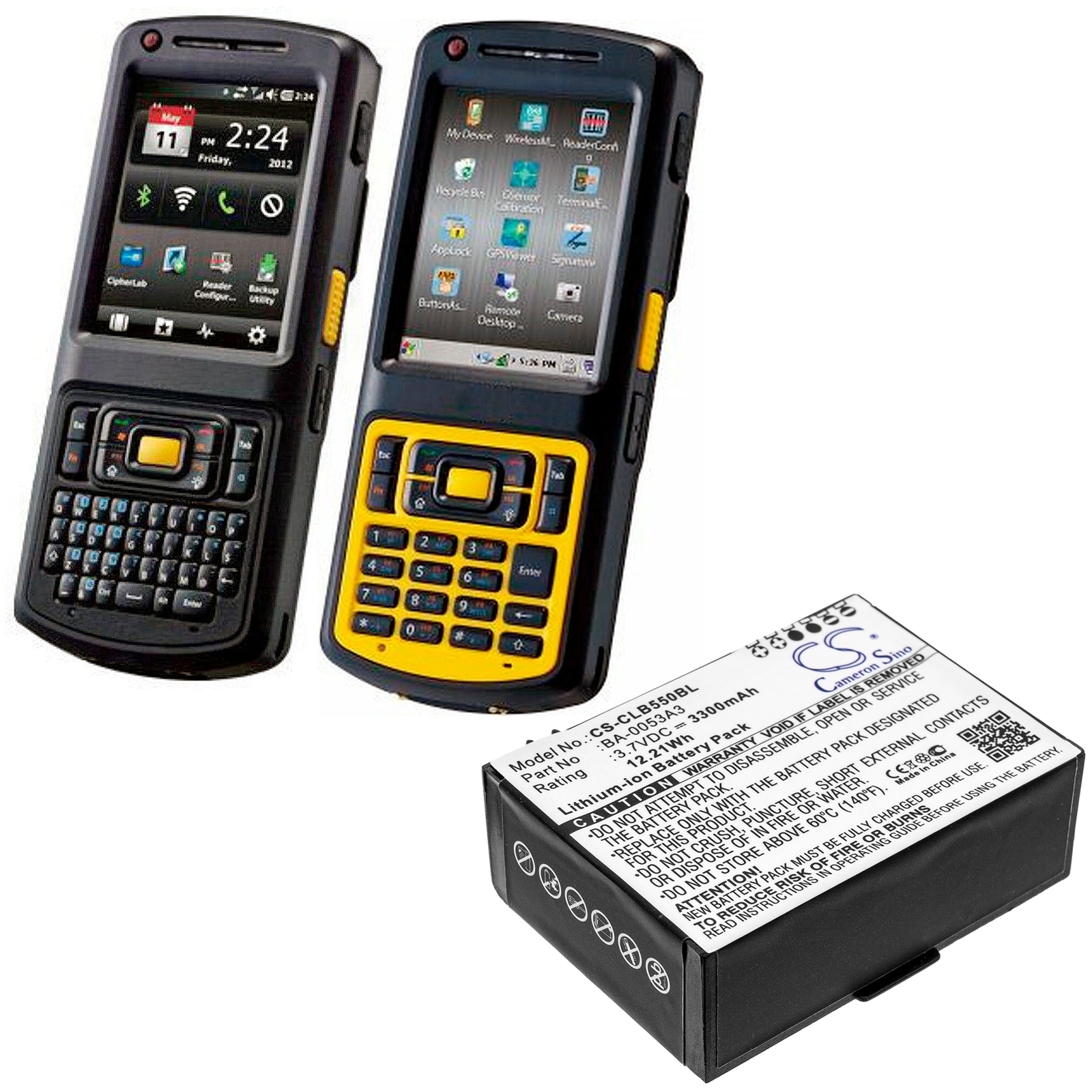 Batteri til strekkodeskanner for CipherLab CP55, CP50