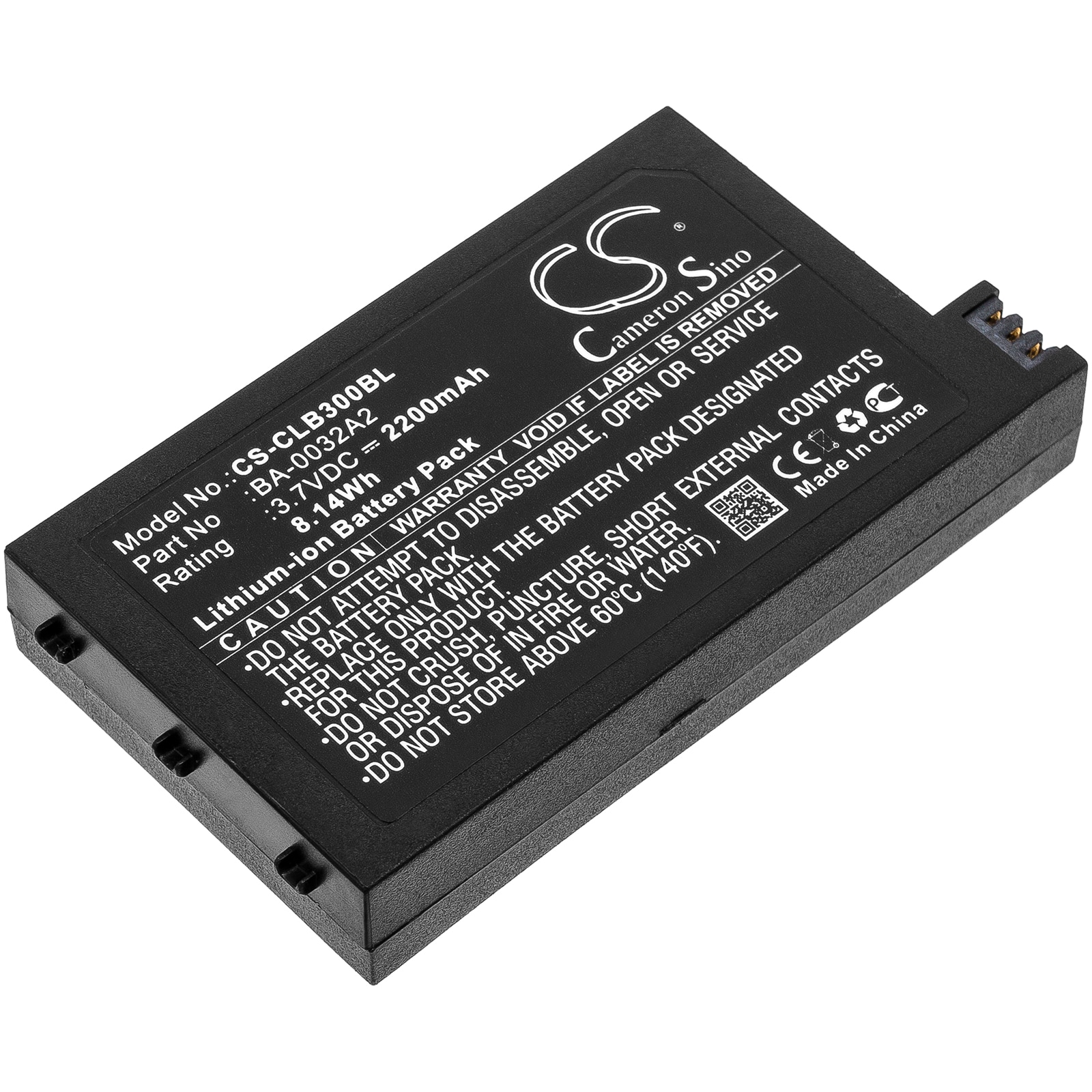 Batteri til strekkodeskanner for CipherLAB CP30, CP30-L, 9200 osv.