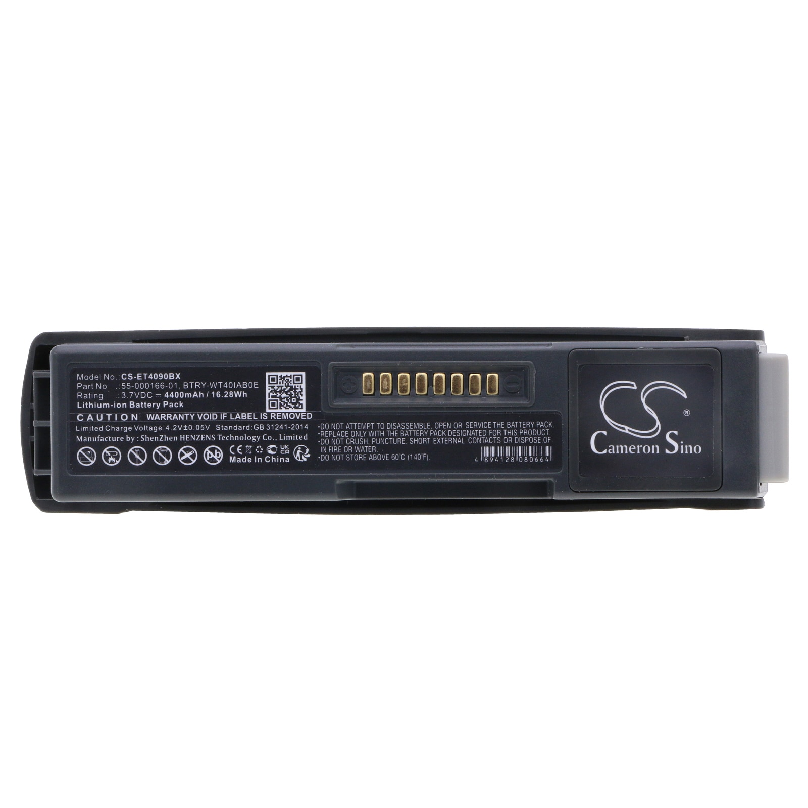 Batteri for strekkodeskanner for Zebra WT41N0, WT4000, WT4090