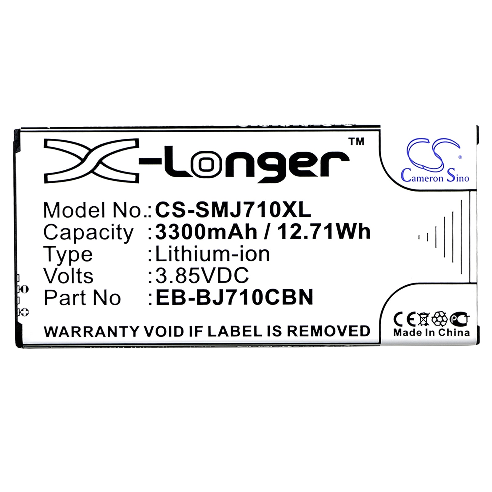 Batteri for SmartPhone, Mobil for Samsung SM-J7109, SM-J7108 og andre.