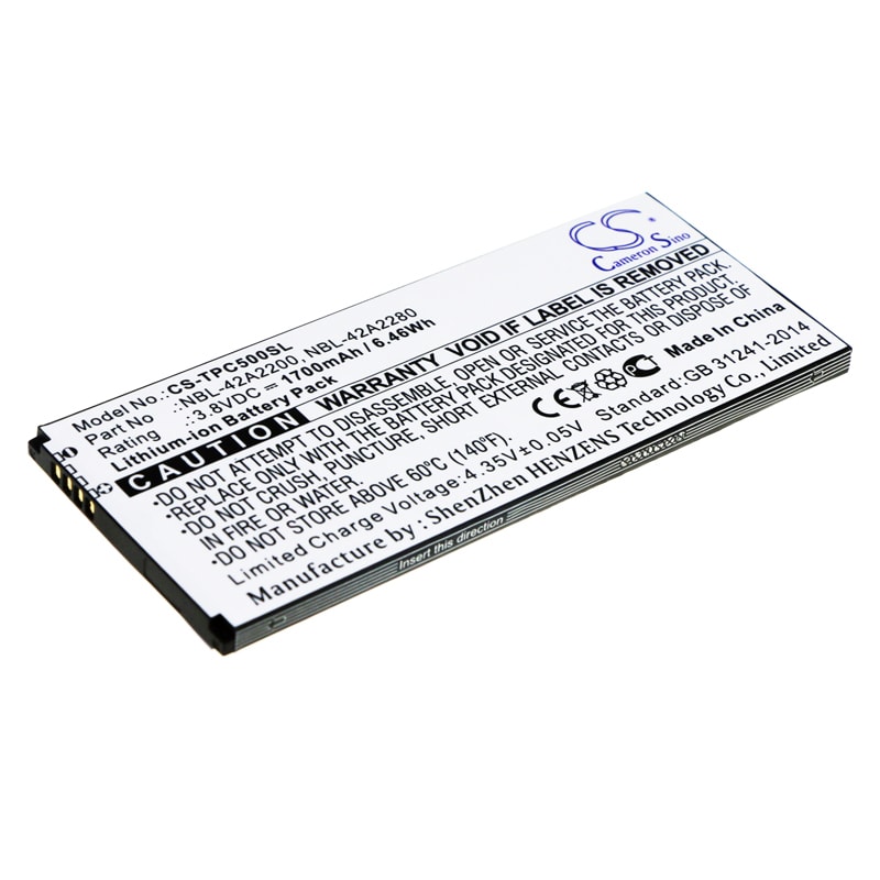 Batteri til smarttelefon, mobil for Neffos C5, C5 LTE Dual SIM, TP701A