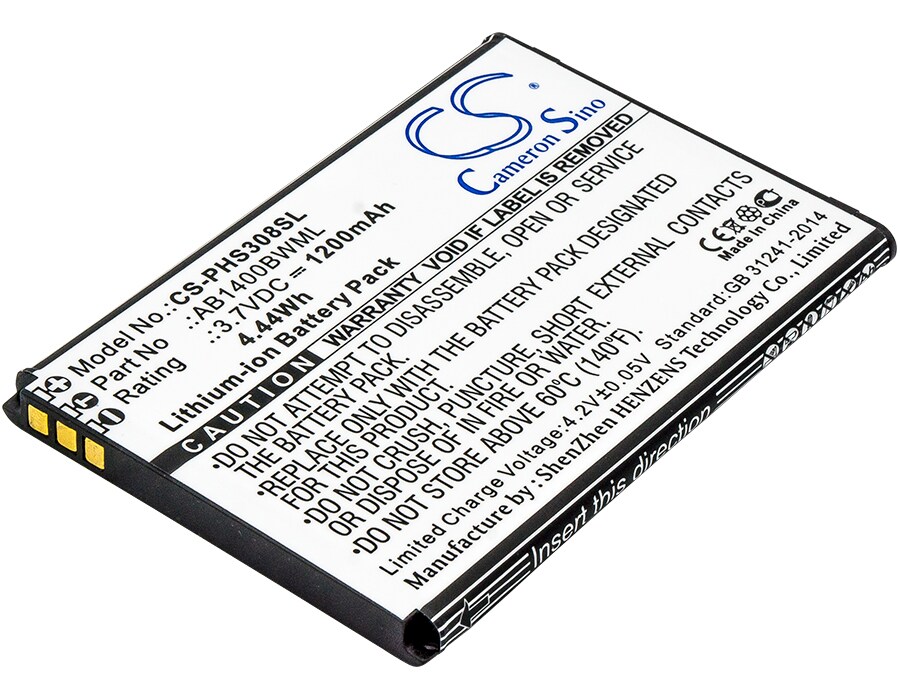 Batteri for SmartPhone, Mobil for Philips Xenium S308, CTS308