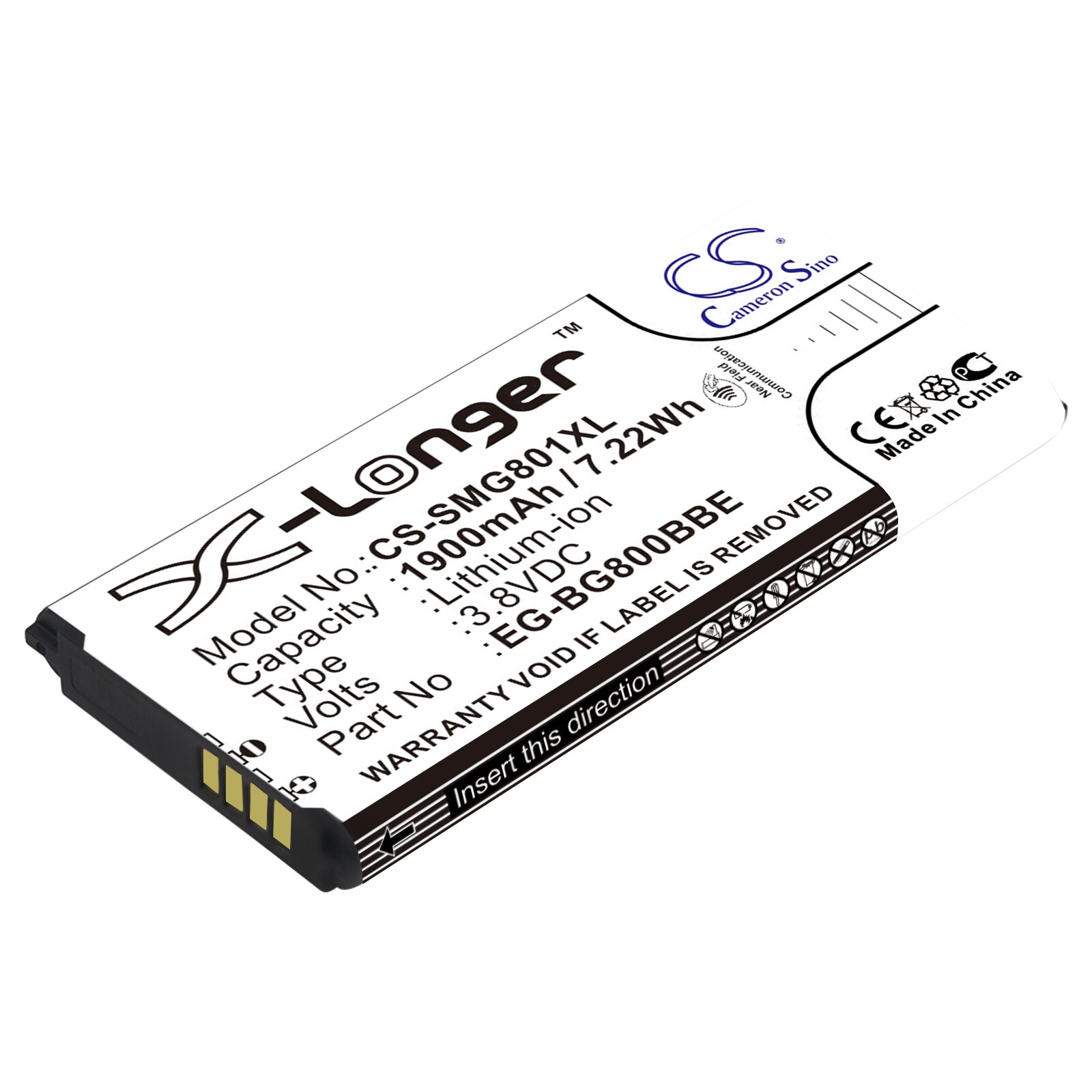 Batteri for SmartPhone, Mobil for Samsung Galaxy S5 Mini, SM-G800F, SM-G800Y og andre.