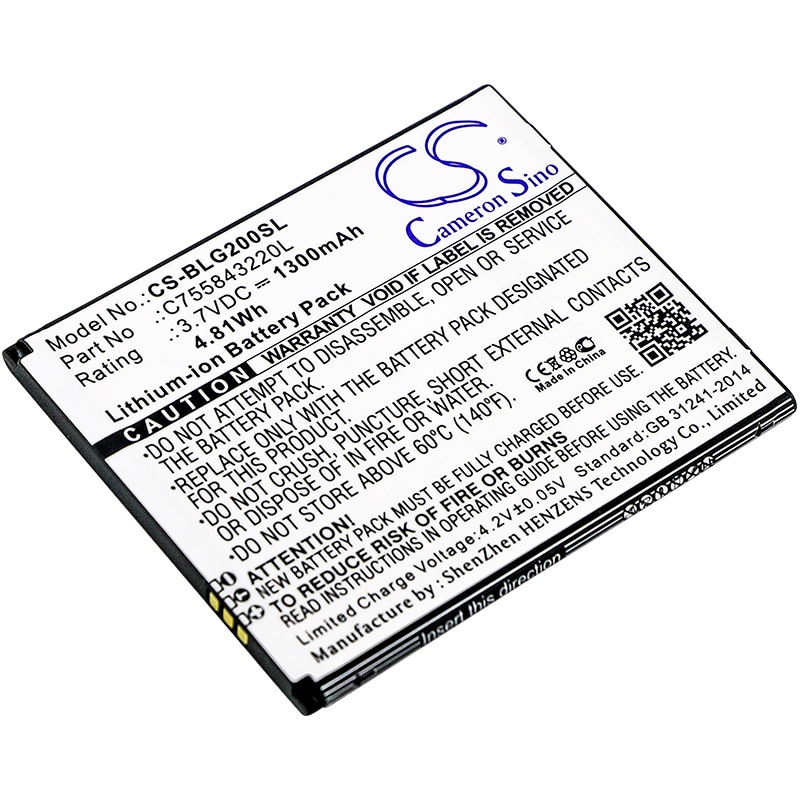 Batteri for SmartPhone, Mobil for BLU Studio G2 Plus, S010Q, Studio G HD LTE og andre.
