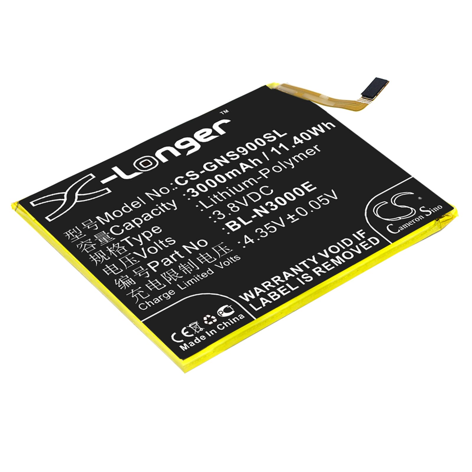 Batteri for smarttelefon, mobil for GIONEE S9, GN9013