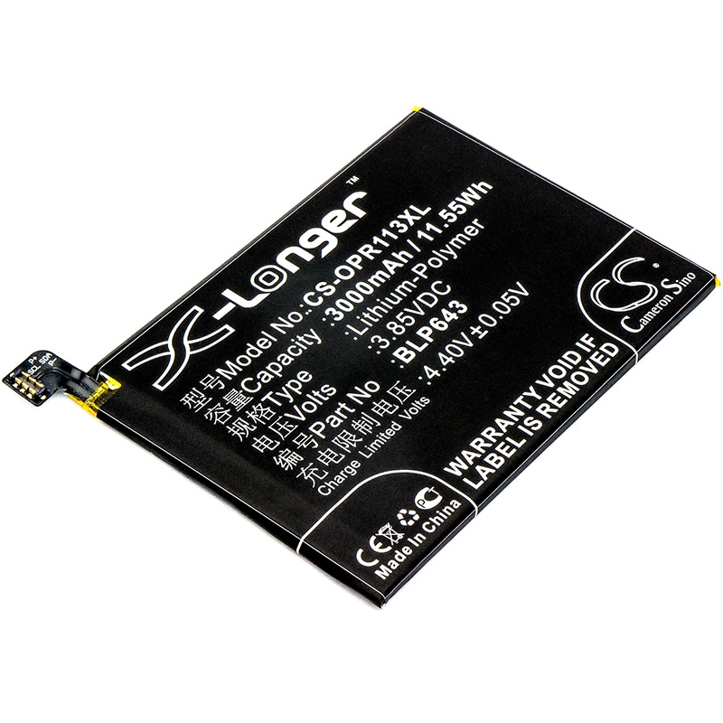 Batteri for SmartPhone, Mobil for OPPO R11S, R11st, R11s Dual SIM og andre.