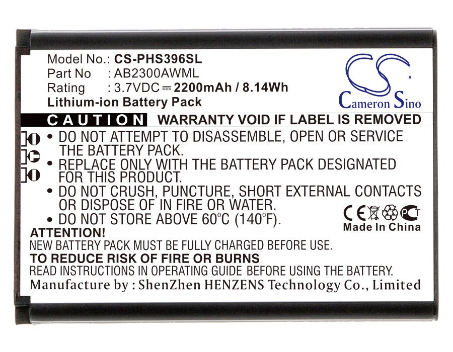 Batteri for SmartPhone, Mobil for Philips Xenium S396, S396