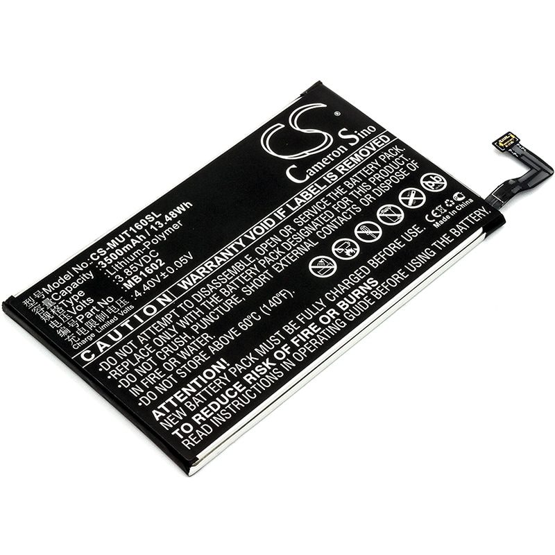 Batteri for smarttelefon, mobil for Meitu T8, MP1602