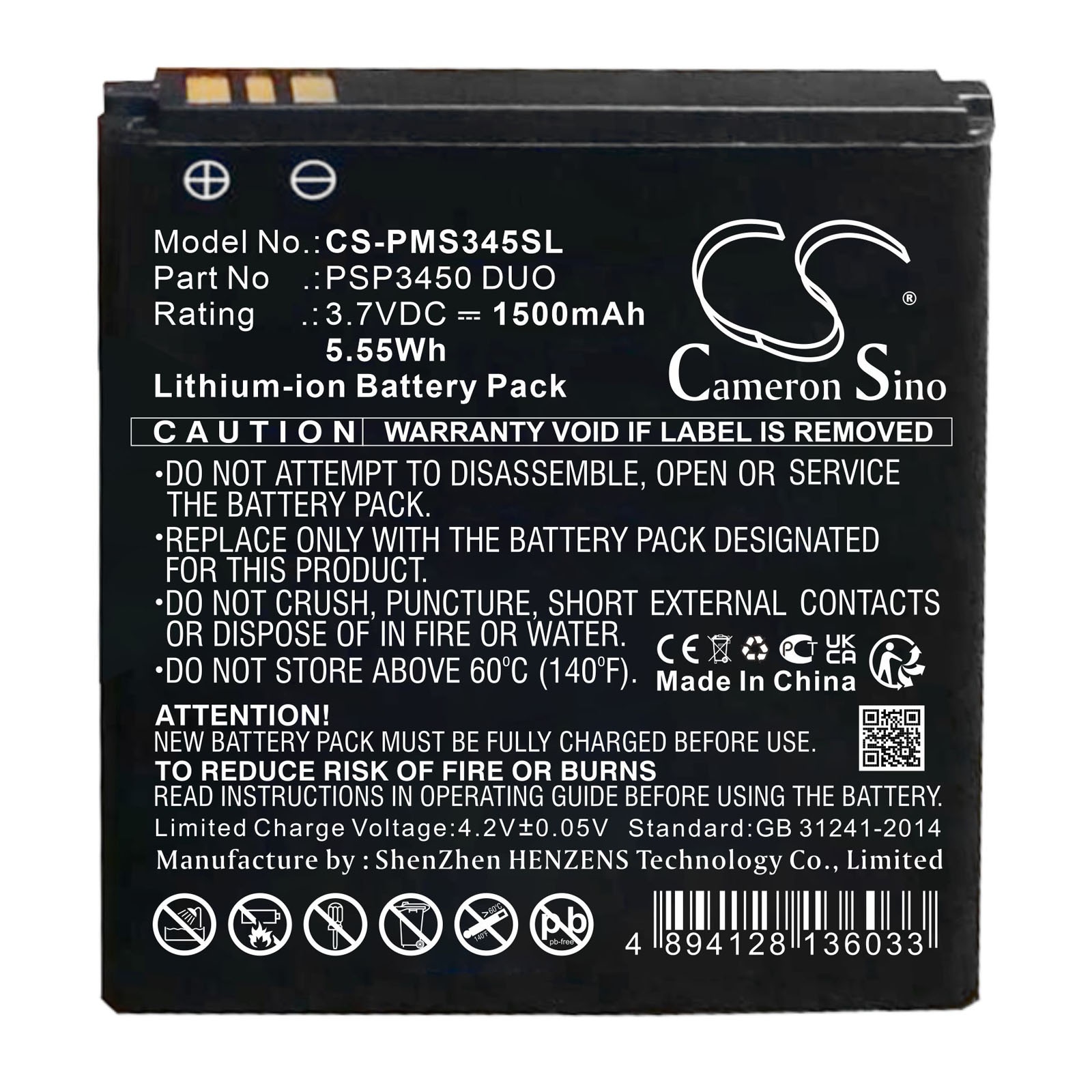 Batteri for SmartPhone, Mobil for Prestigio PSP3450 DUO