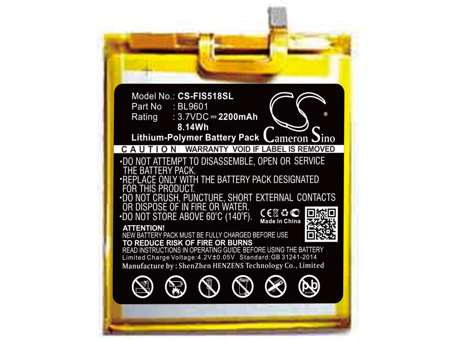 Batteri for SmartPhone, mobil for Fly FS518, Cirrus 13
