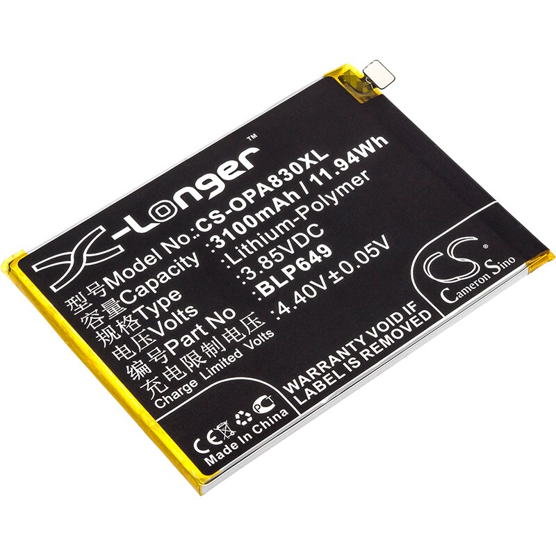 Batteri for SmartPhone, Mobil for OPPO A83, A83t, A83 2018 Dual SIM og andre.