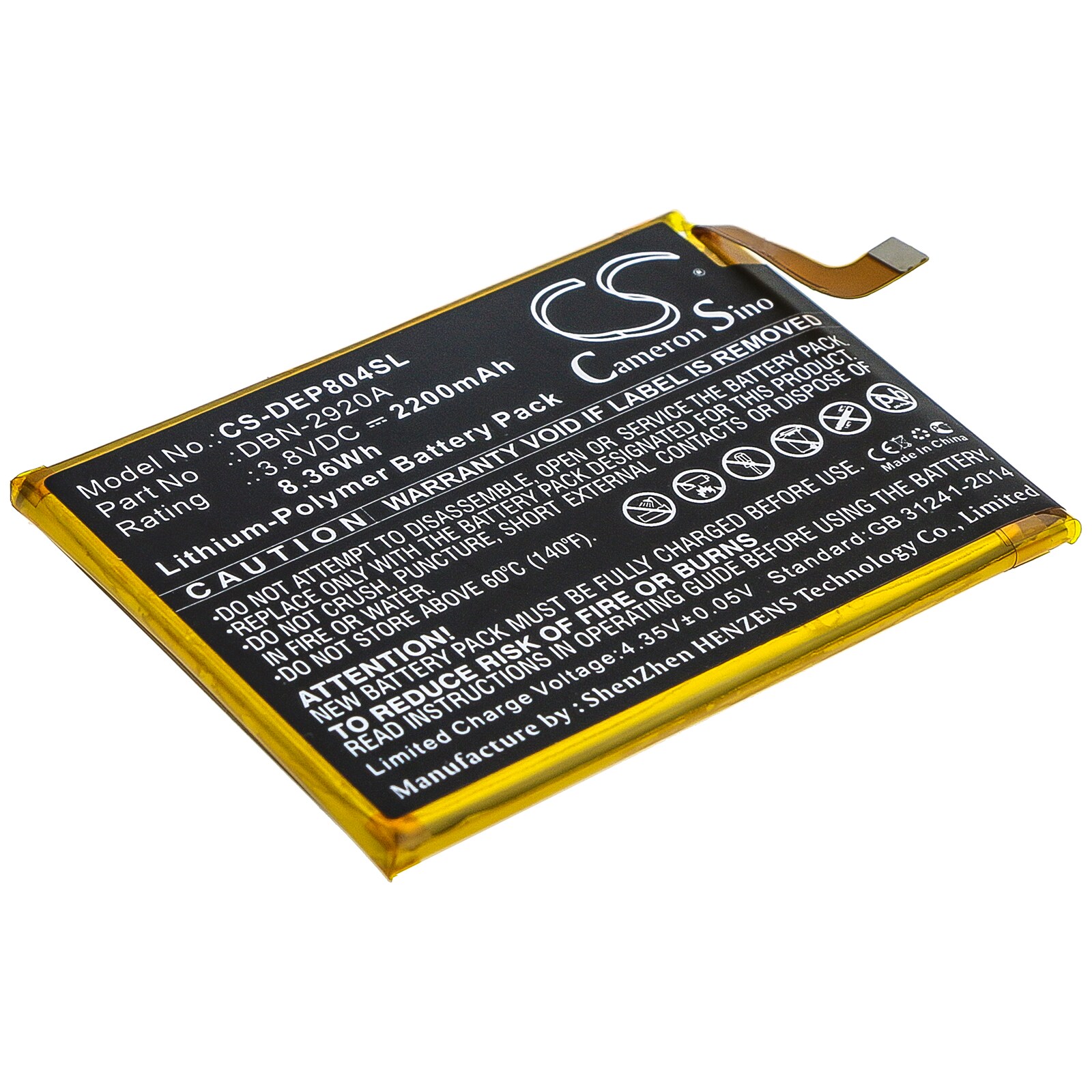 Batteri til smarttelefon, mobil for Doro 8040, DSB-0090, 8042