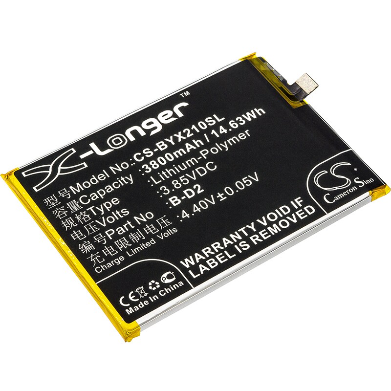 Batteri for SmartPhone, Mobil for VIVO X20 Plus, X20 Plus Dual SIM, X20 Plus UD og andre.