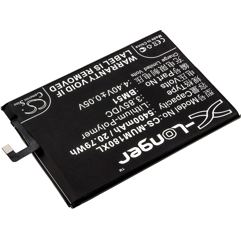 Batteri for SmartPhone, Mobil for Xiaomi Mi Max 3, Mi Max 3 Dual SIM TD-LTE og andre.