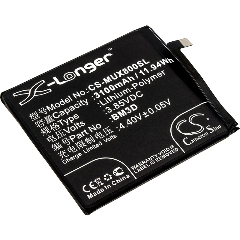 Batteri for SmartPhone, Mobil for Xiaomi Mi 8 SE, Mi 8 SE Standard Dual SIM og andre.