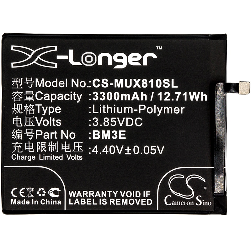 Batteri for SmartPhone, Mobil for Xiaomi Mi 8, Mi 8 Dual SIM TD-LTE, M1803E1C og andre.
