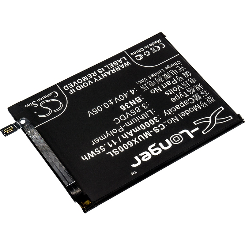 Batteri for SmartPhone, Mobil for Xiaomi Mi 6X, Mi A2, Mi 6X Dual SIM og andre.