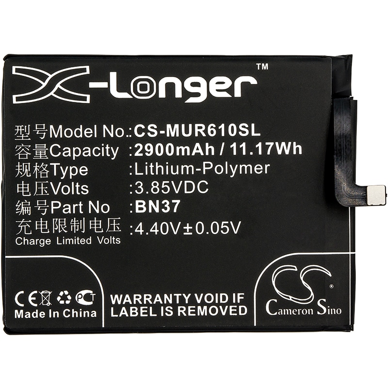 Batteri for SmartPhone, Mobil for Xiaomi Redmi 6A, Redmi 6A Dual SIM TD-LTE og andre.