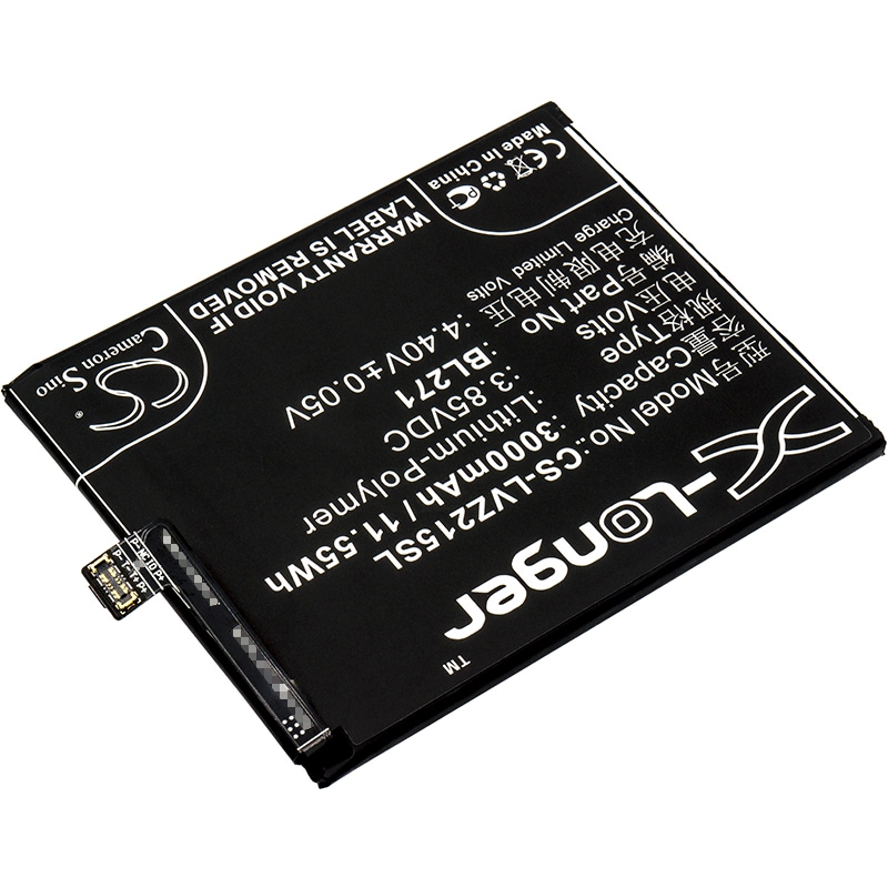 Batteri for SmartPhone, Mobil for Lenovo ZUK Edge, Z2151, ZUK Edge Premium Edition og andre.