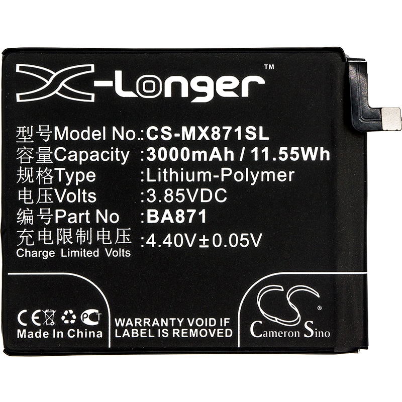 Batteri for smarttelefon, mobil for Meizu 15 Lite, M15