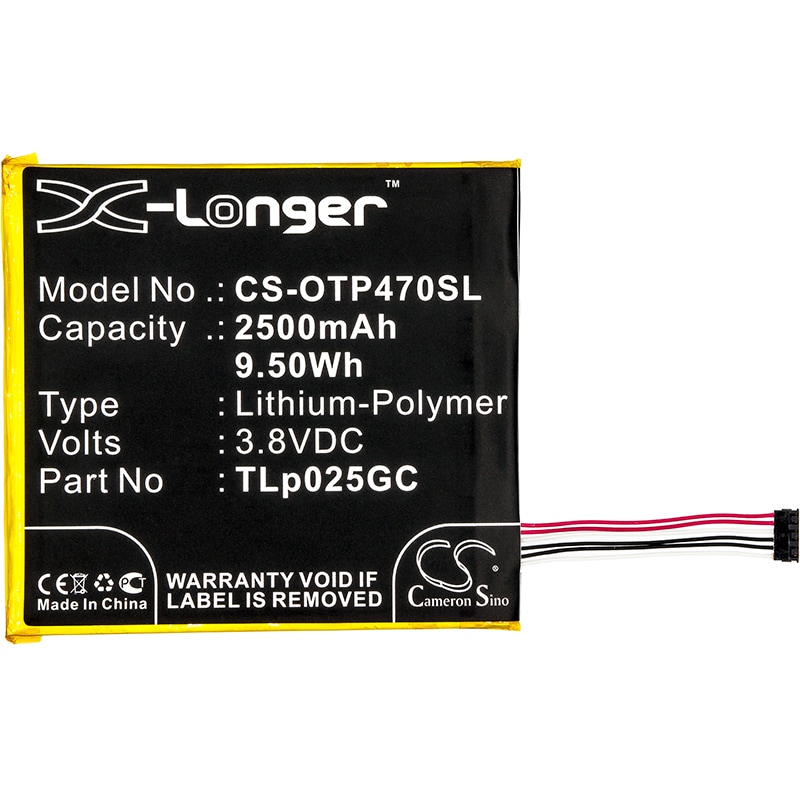 Batteri for SmartPhone, Mobil for Alcatel One Touch Pixi 4 7.0 og andre