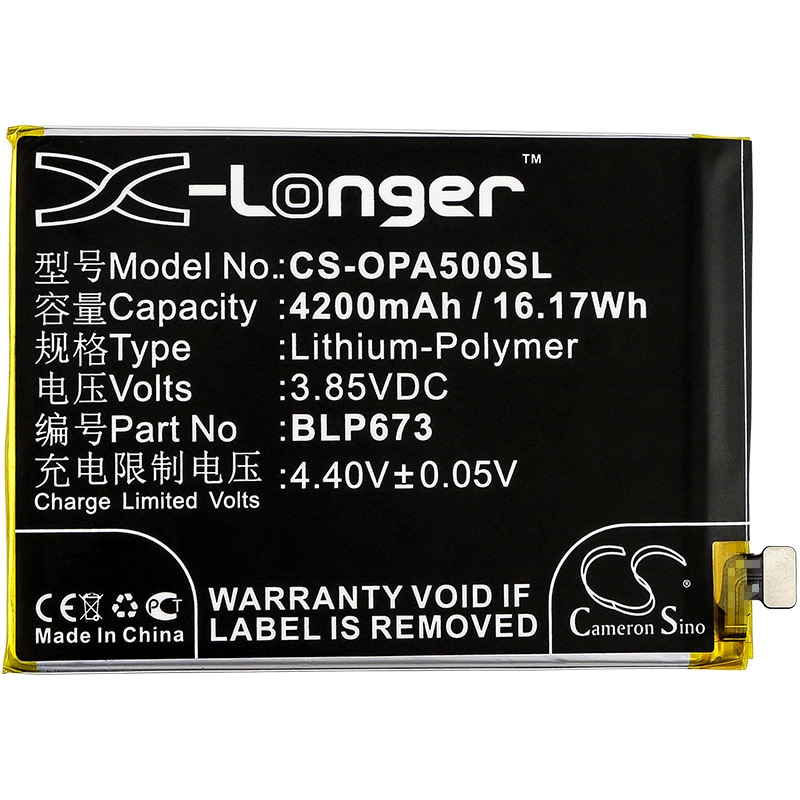 Batteri for SmartPhone, Mobil for OPPO A3s, A3s Dual SIM, A3s Dual SIM TD-LTE og andre.