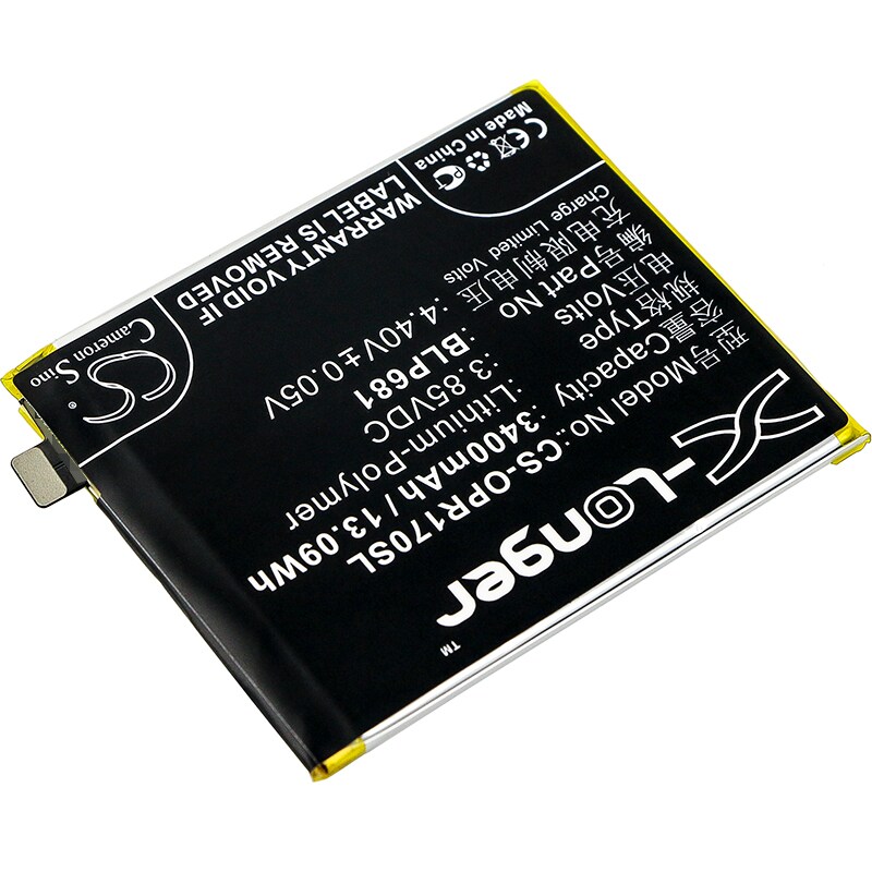 Batteri for SmartPhone, Mobil for OPPO R17, R17 Dual SIM, R17 Dual SIM TD-LTE og andre.
