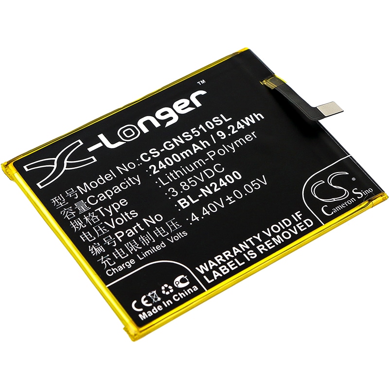 Batteri for smarttelefon, mobil for GIONEE S5.1 Pro, GN9007