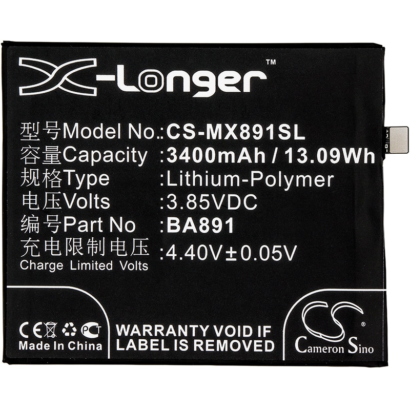 Batteri for SmartPhone, mobil for Meizu 15 Plus, 15 Plus Dual SIM etc.