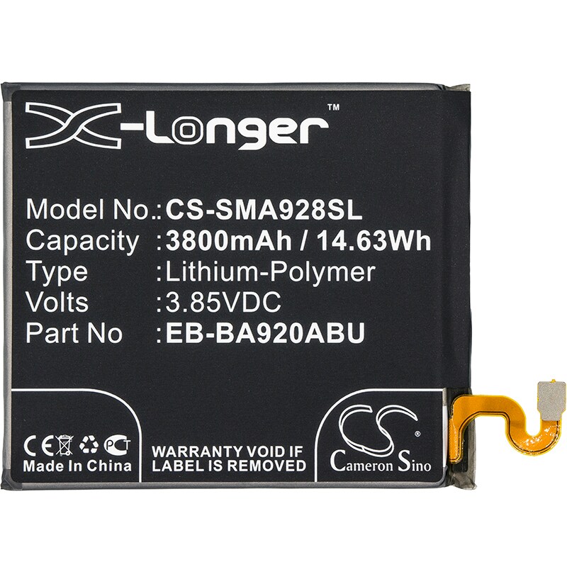 Batteri for SmartPhone, Mobil for Samsung Galaxy A9 2018, SM-A920F, SM-A920F/DS og andre.