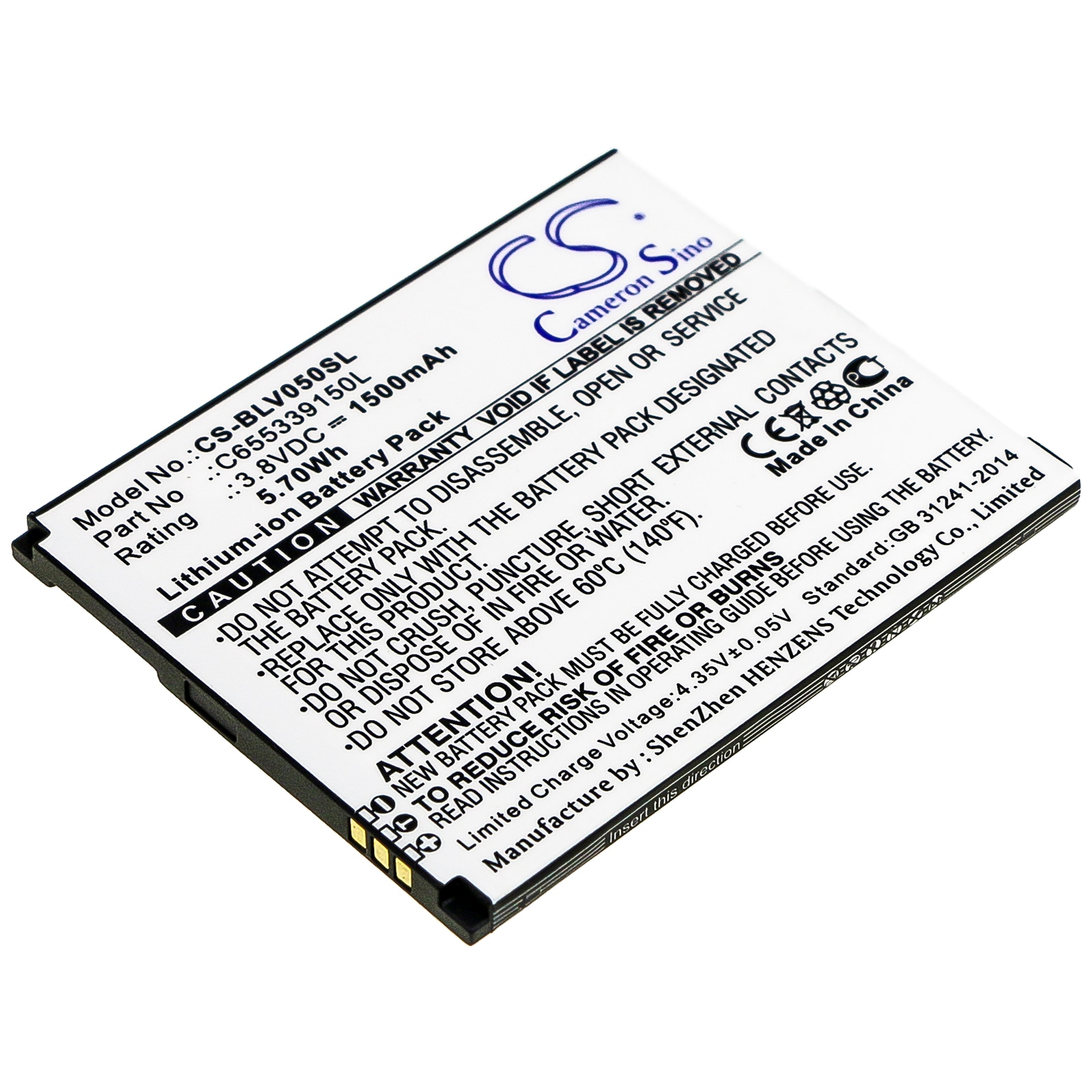 Batteri for SmartPhone, Mobil for BLU Vivo 5 Mini, V050