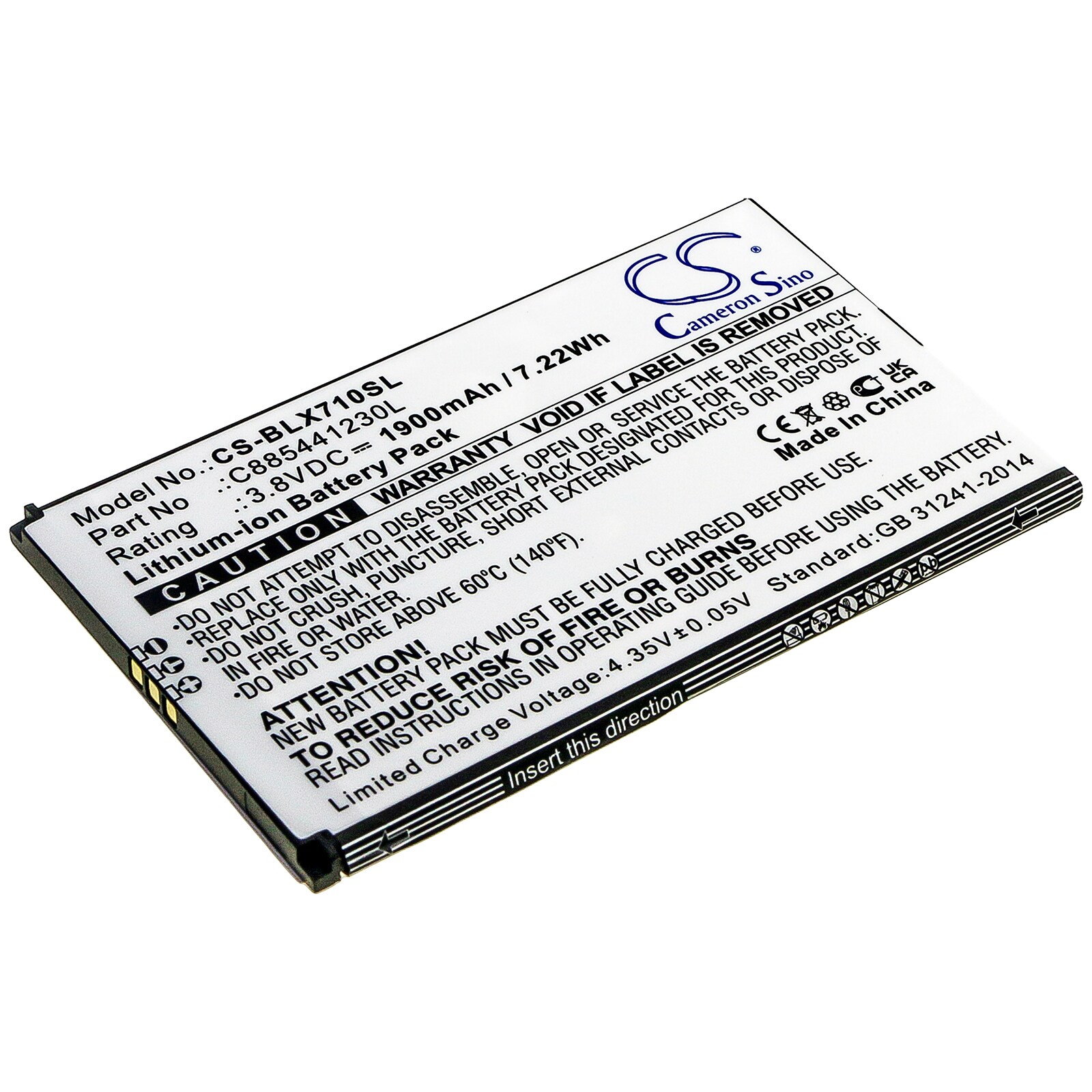 Batteri for smarttelefon, mobil for BLU Dash XL, D710L, D710U