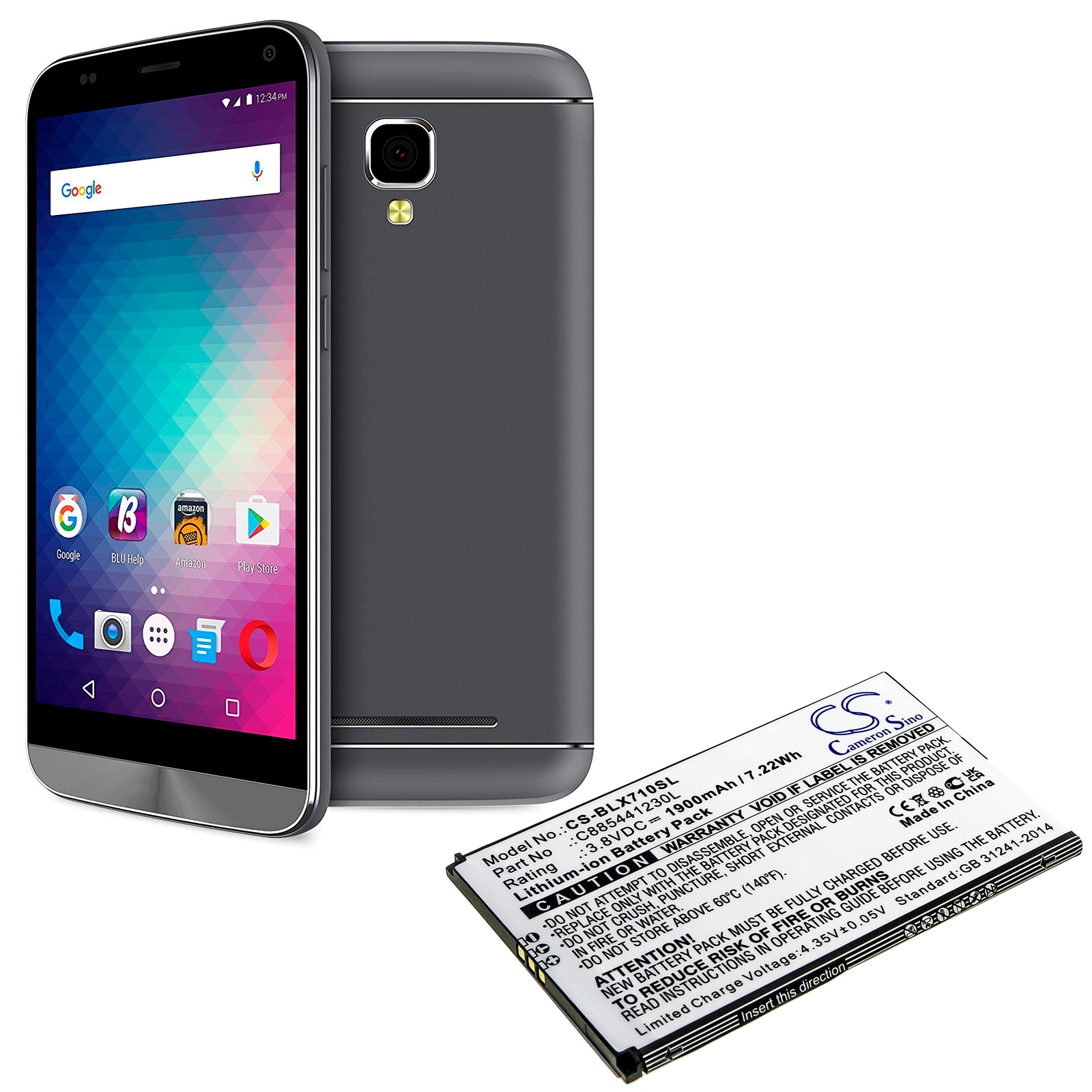 Batteri for smarttelefon, mobil for BLU Dash XL, D710L, D710U