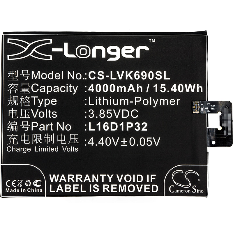 Batteri for SmartPhone, Mobil for Lenovo PB2-690N, Phab 2, Phab 2 Pro og andre.
