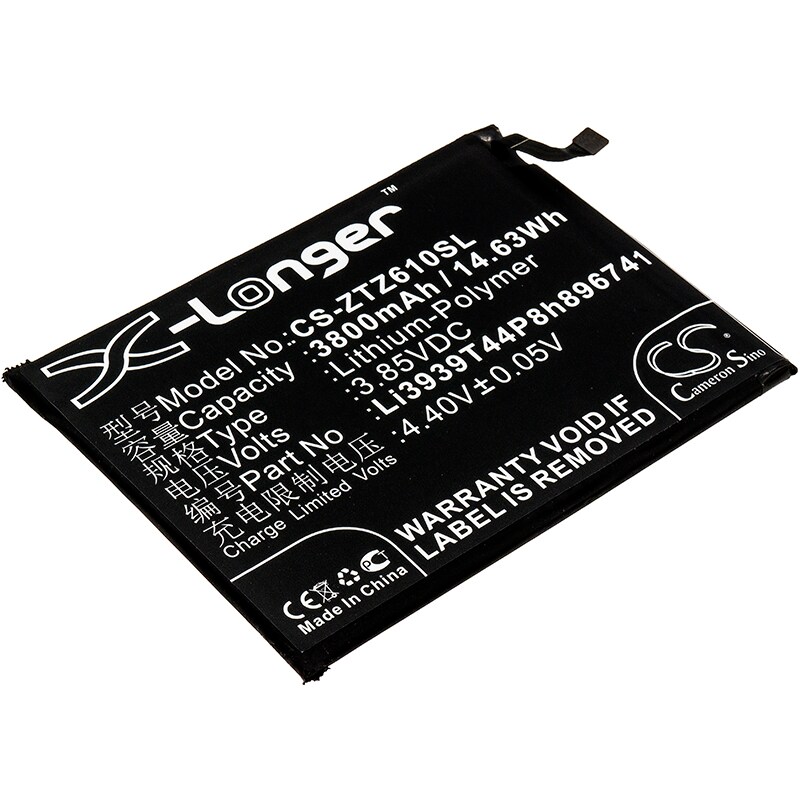 Batteri til smarttelefon, mobil for ZTE Blade Max View, Blade Max View LTE, Z610DL