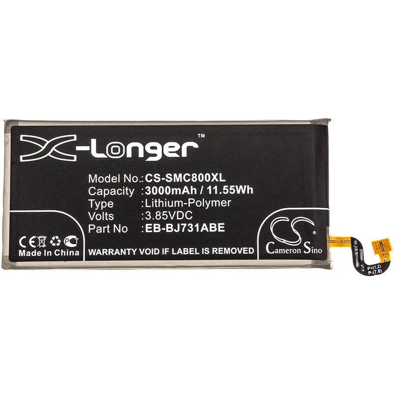 Batteri for SmartPhone, Mobil for Samsung Galaxy C8 Duos, C8 Duos TD-LTE, SM-C7100 og andre.