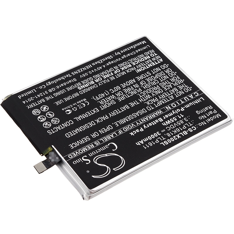 Batteri til smarttelefon, mobil for BLU Life One X2, L0090, L0091UUU