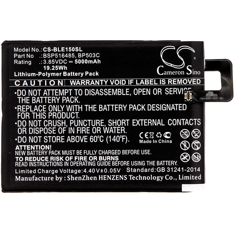 Batteri til smarttelefon, mobil for BLU Energy X Plus 2, E150, E150Q