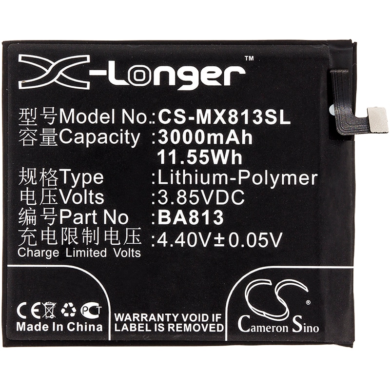 Batteri for SmartPhone, Mobil for Meizu V8 Pro, V8 Pro Dual SIM etc.