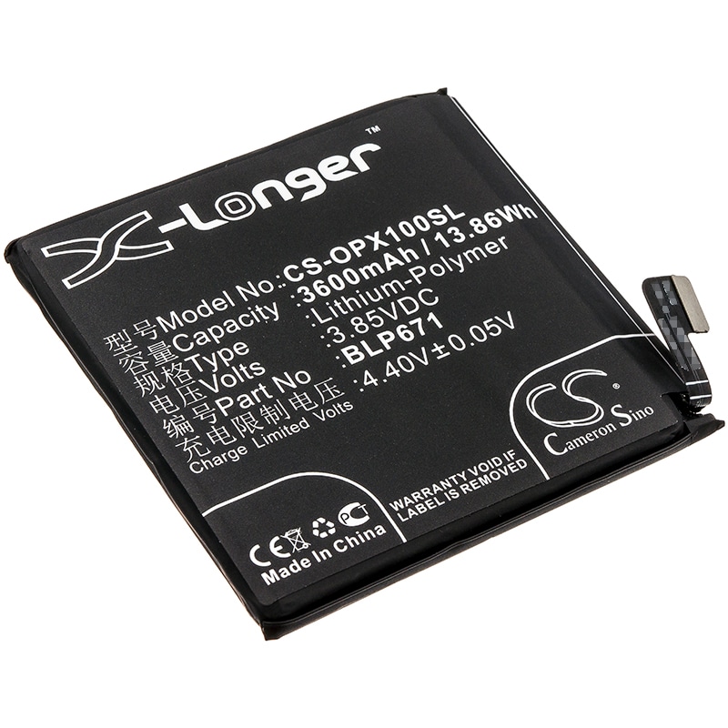Batteri for SmartPhone, Mobil for OPPO Find X, Find X Dual SIM og andre.