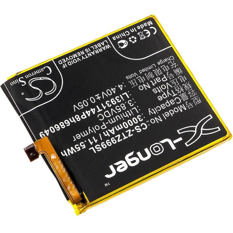 Batteri for SmartPhone, Mobil for ZTE Axon M, Axon M LTE-A, Z-01K og andre.