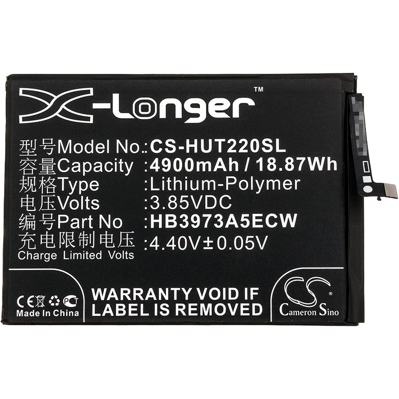 Batteri for SmartPhone, mobil for Honor Note 10, RVL-AL09, X30 Max og andre.