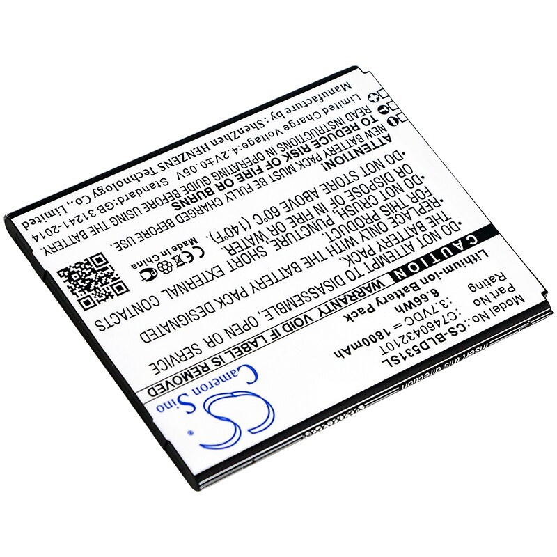 Batteri for smarttelefon, mobil for BLU Studio 5.0K, D530K, D531K