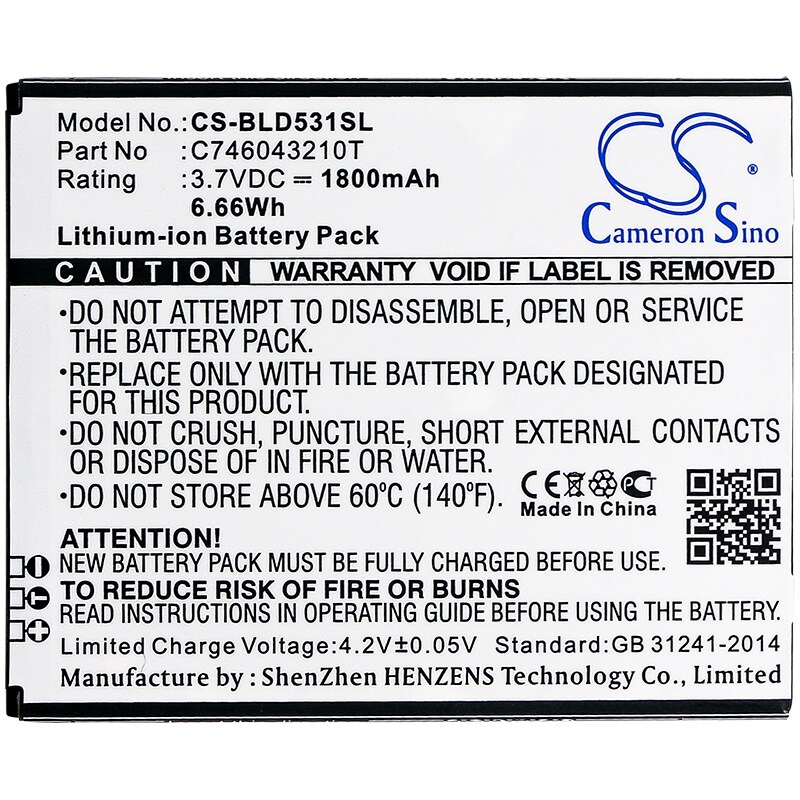 Batteri for smarttelefon, mobil for BLU Studio 5.0K, D530K, D531K
