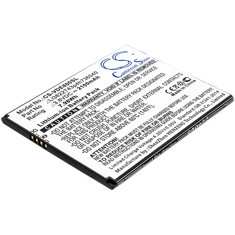 Batteri for SmartPhone, Mobil for Vodafone Smart E8, VFD511, VFD513 og andre.